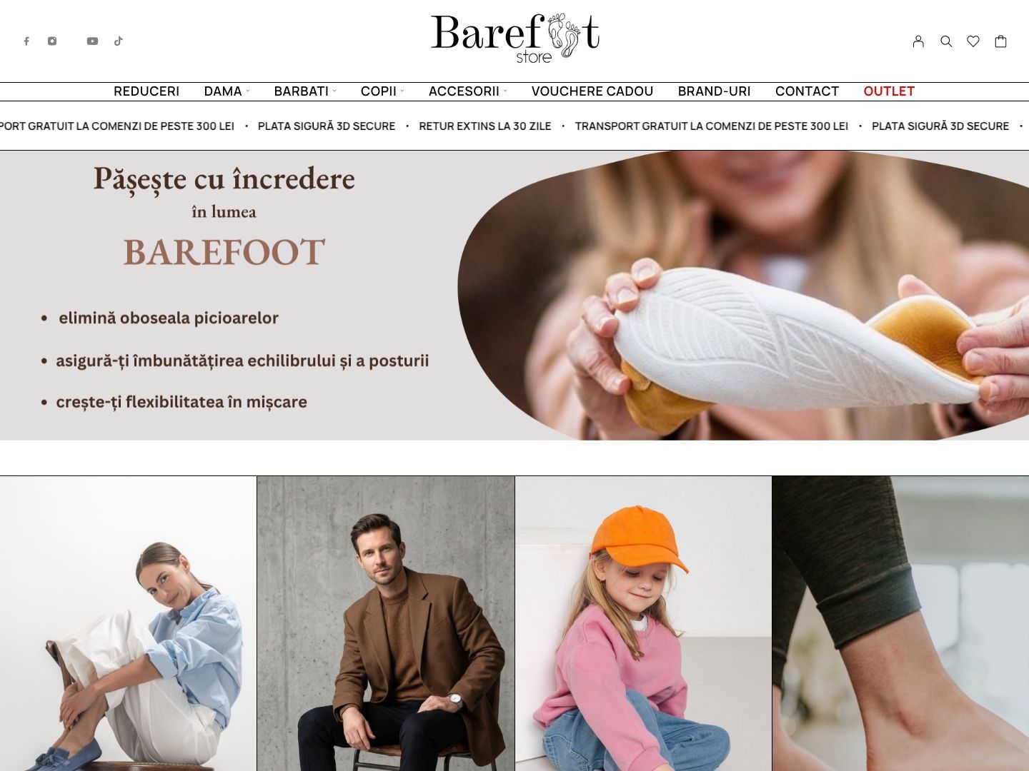 Prima pagină barefootstore.ro